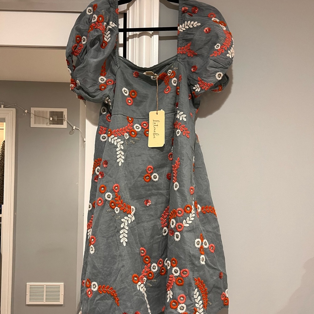 Anthropology floral dress